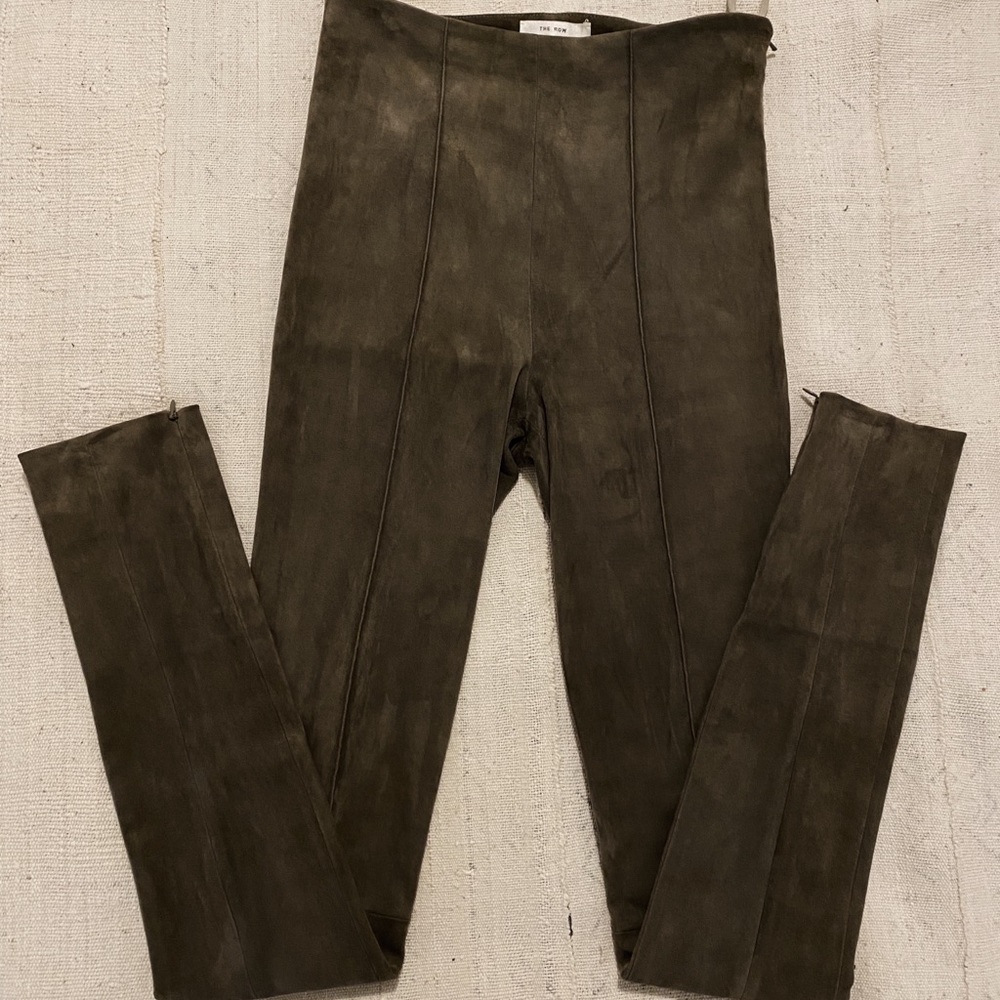 The Row — 100% lamb skin suede leggings SIZE 8-10